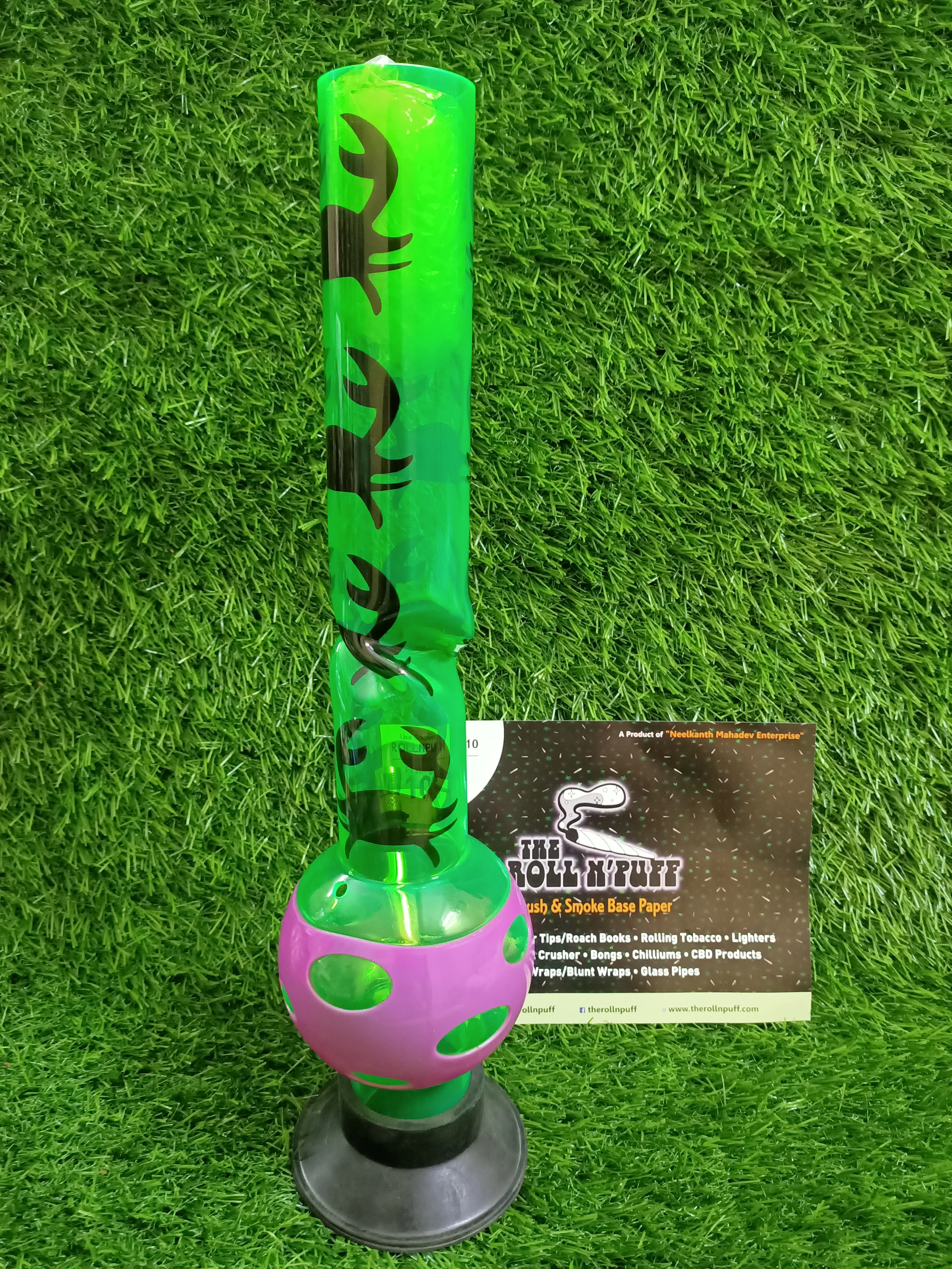 Crab Design Acrylic Bong (16inch) - Image 3